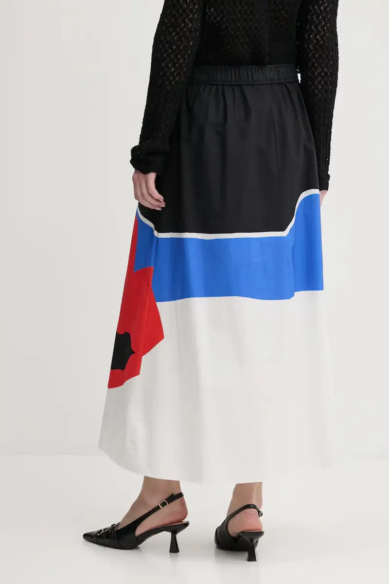 gonna in cotone FLOR ONDAS_LACROIX colore nero 25SWFW14 miniatura 3