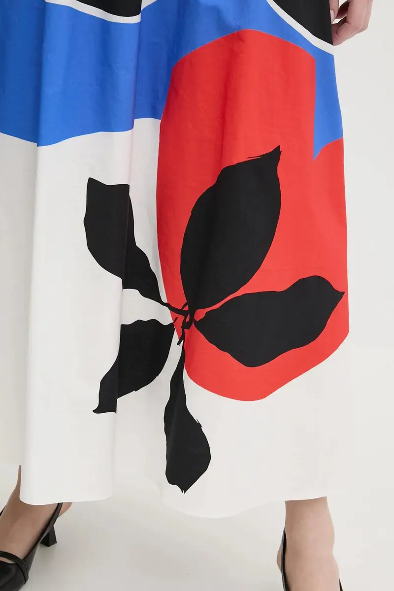 gonna in cotone FLOR ONDAS_LACROIX colore nero 25SWFW14 miniatura 4