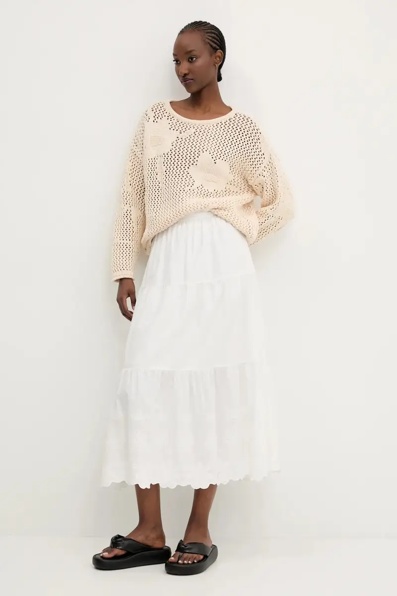 gonna in cotone TOLSTOI colore bianco 25SWFW01 miniatura 2