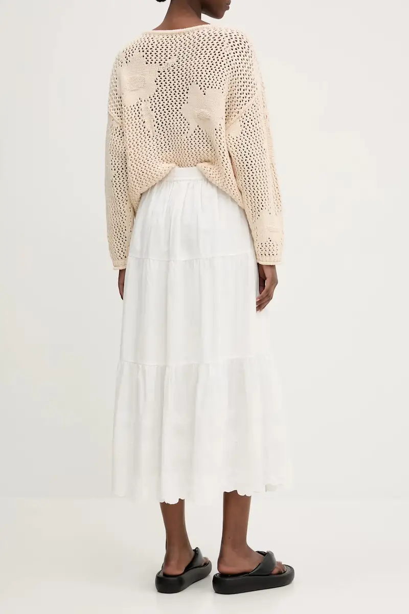 gonna in cotone TOLSTOI colore bianco 25SWFW01 miniatura 3