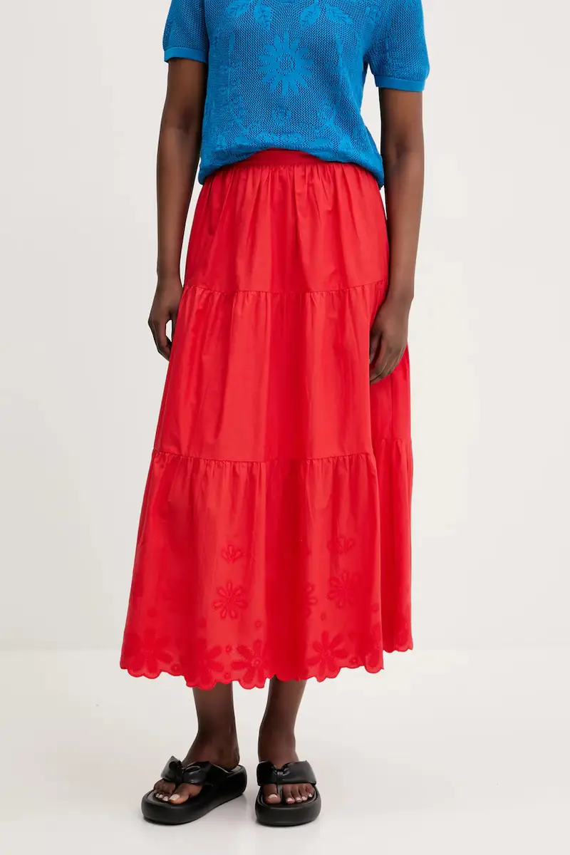 gonna in cotone TOLSTOI colore rosso 25SWFW01