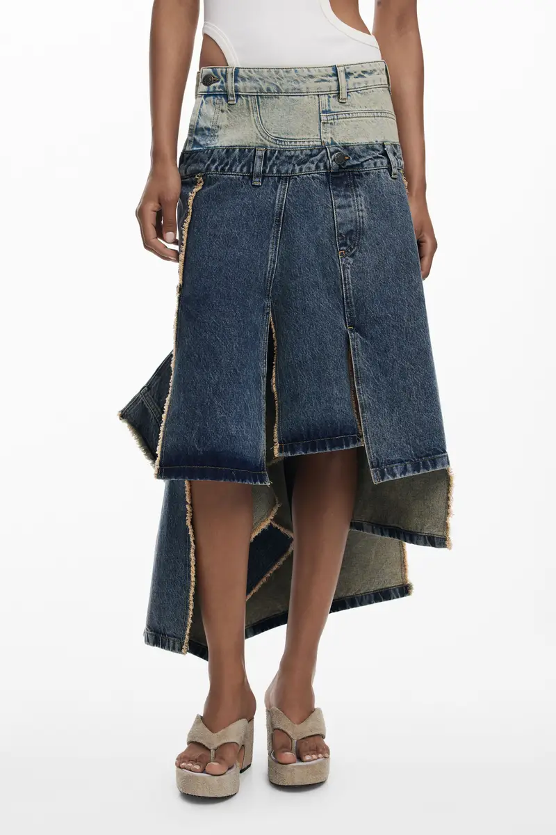 Gonna lunga a doppia vita BLUE miniatura 2