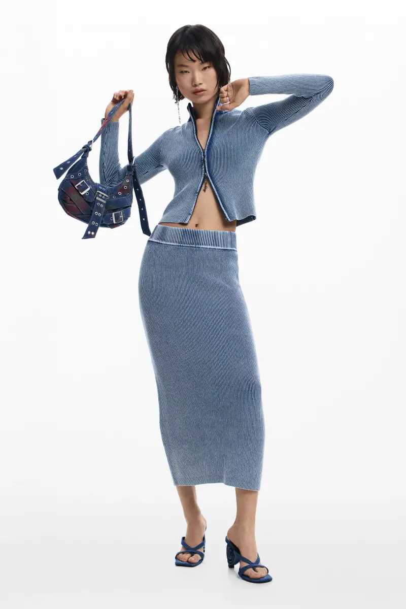 GONNA LUNGA IN MAGLIA BLACK