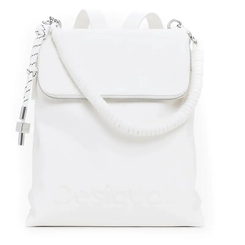 Desigual Half Logo Zaino 25SAKP45 1000 Bianco
