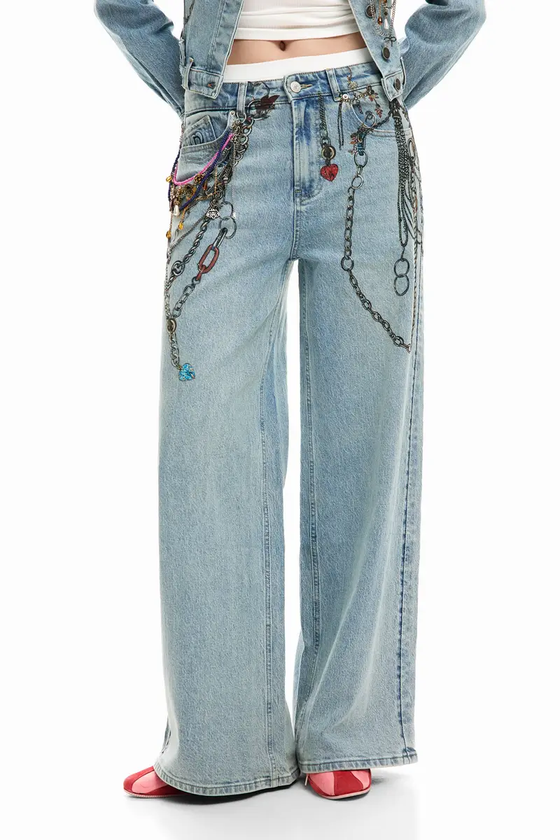 Desigual Jeans Blu 3986518 miniatura 2