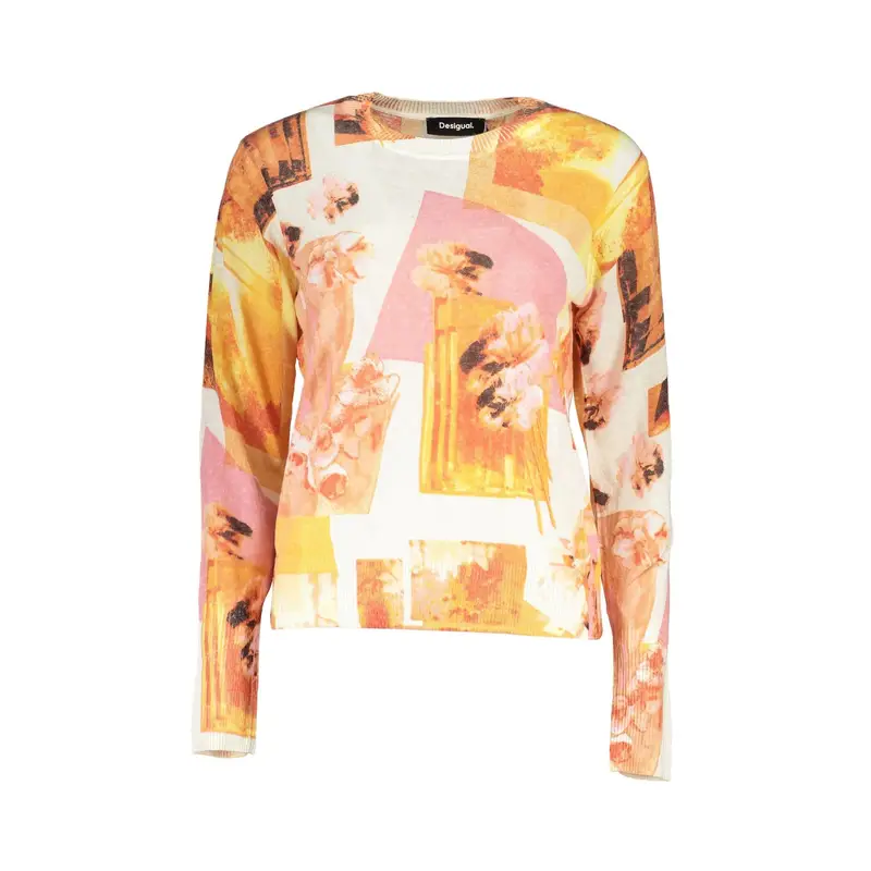 Maglia Donna Bianca Collo Alto Dettagli a Contrasto Bianco