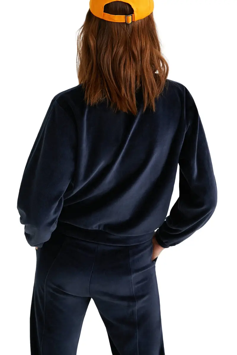 Maglia Donna Blu con Logo miniatura 2