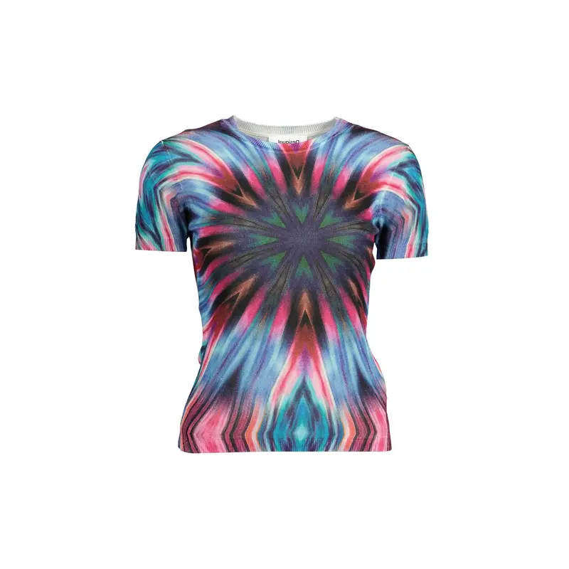 Desigual Maglia Donna Multicolore con Dettagli a Contrasto