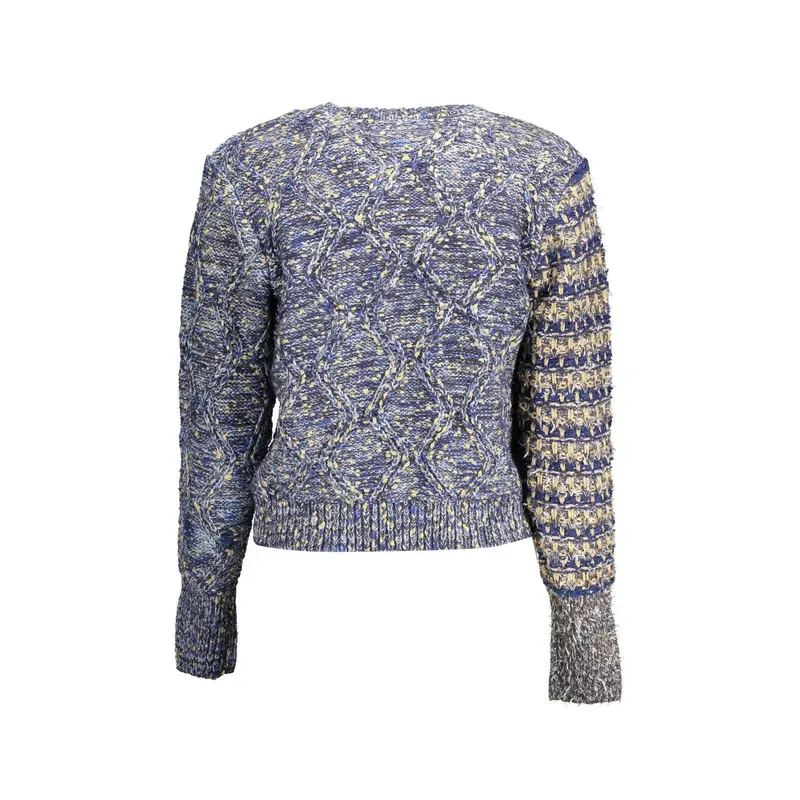 Maglia Donna Blu Dettagli a Contrasto miniatura 2