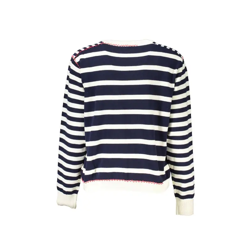 Maglia Donna Blu Dettagli a Contrasto miniatura 2