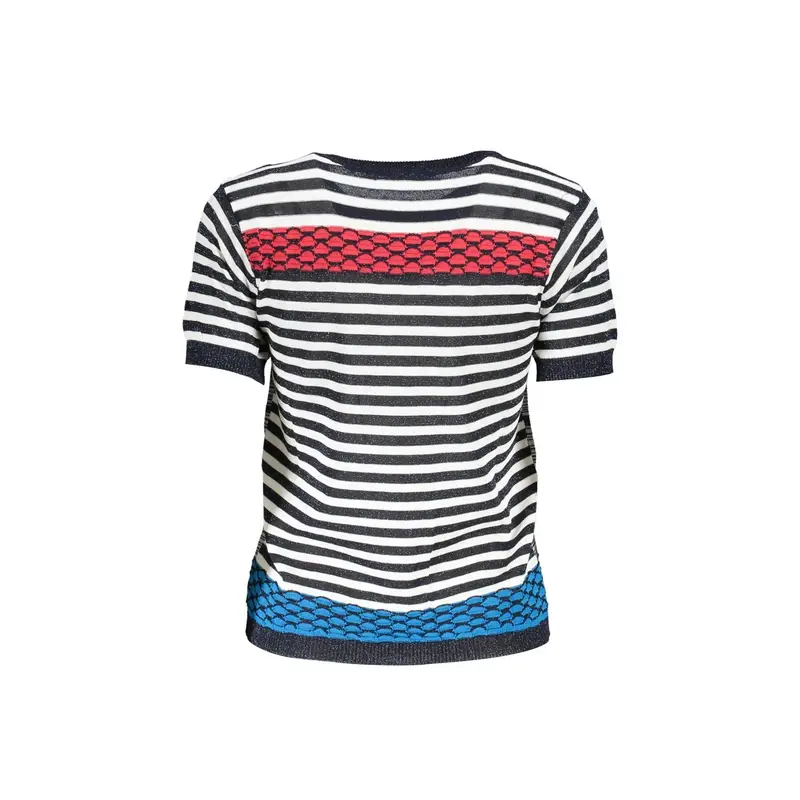 Desigual Maglia Donna Blu con Logo miniatura 2