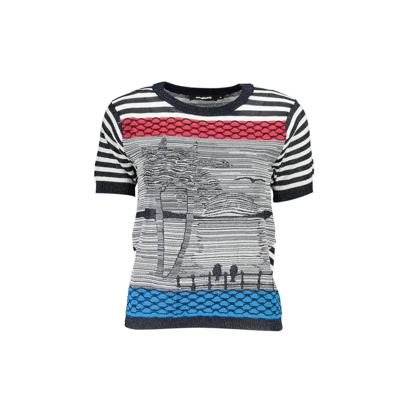 Desigual Maglia Donna Blu con Logo