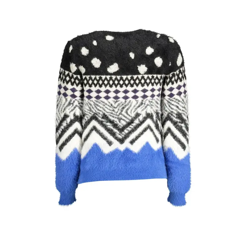 Maglia Donna Nera Dettagli a Contrasto Nero miniatura 2