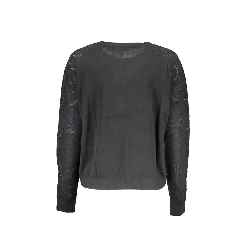 Maglia Donna Nera Logo Nero miniatura 2