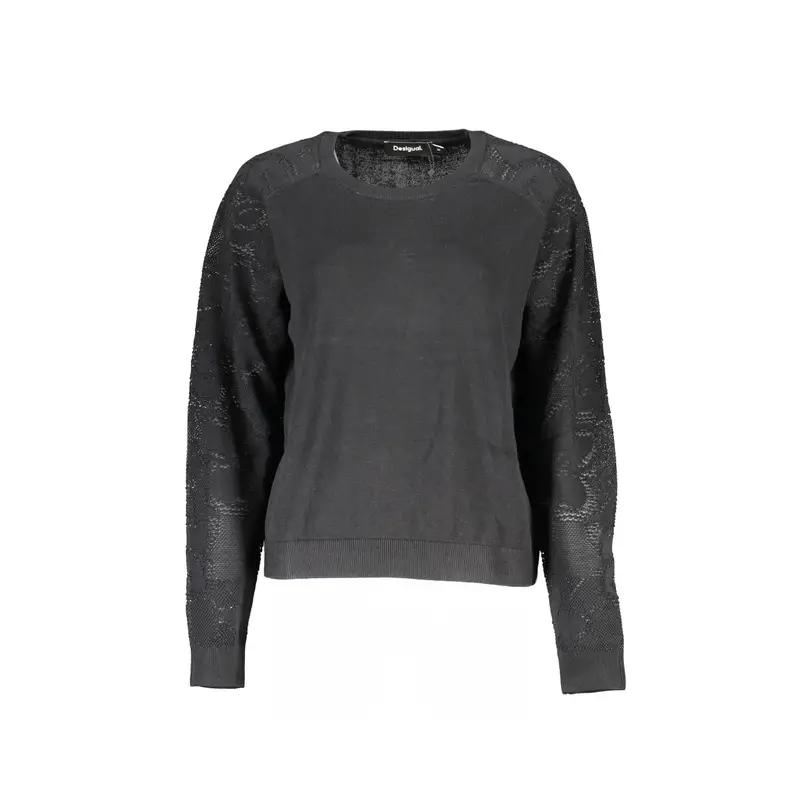 Maglia Donna Nera Logo Nero