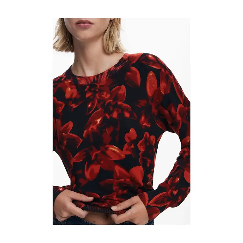 Desigual Maglia Donna Nera con Logo miniatura 3