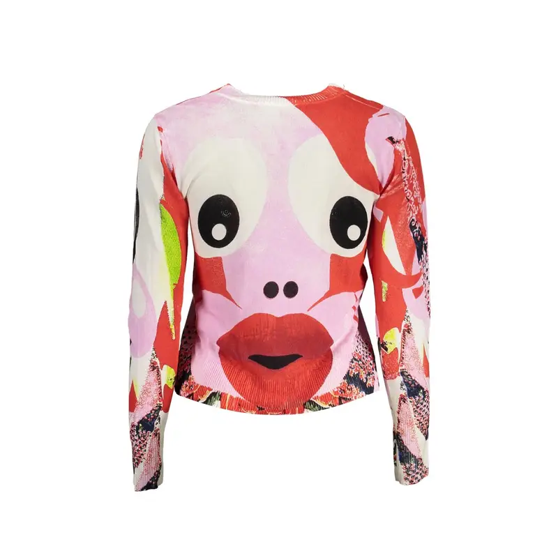 Maglia Donna Rosa Dettagli a Contrasto miniatura 2