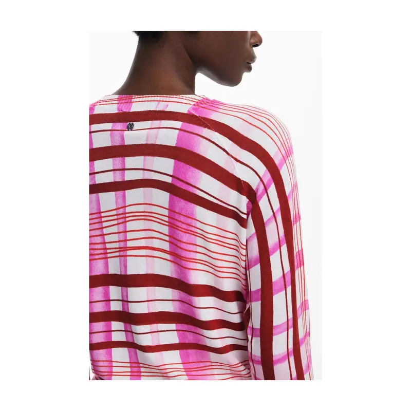 Desigual Maglia Donna Rosa a Maniche Lunghe miniatura 3
