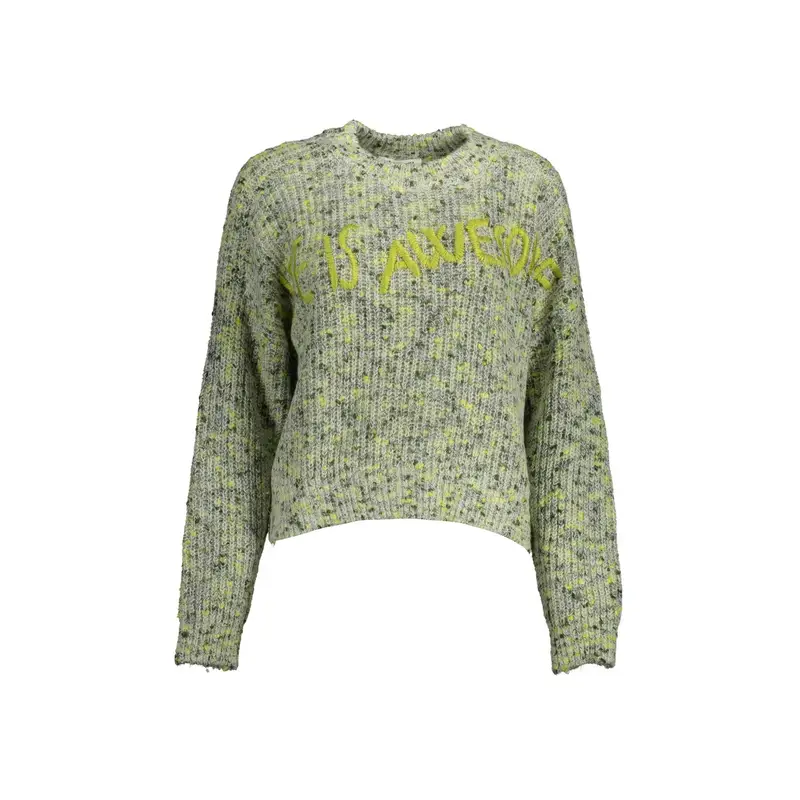 Maglia Donna Verde Ricamo