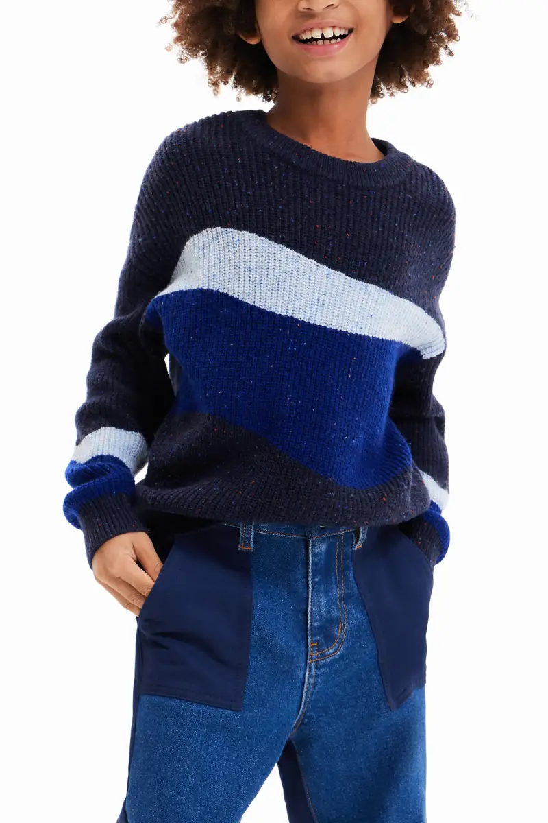 Maglia jacquard onde BLUE miniatura 2