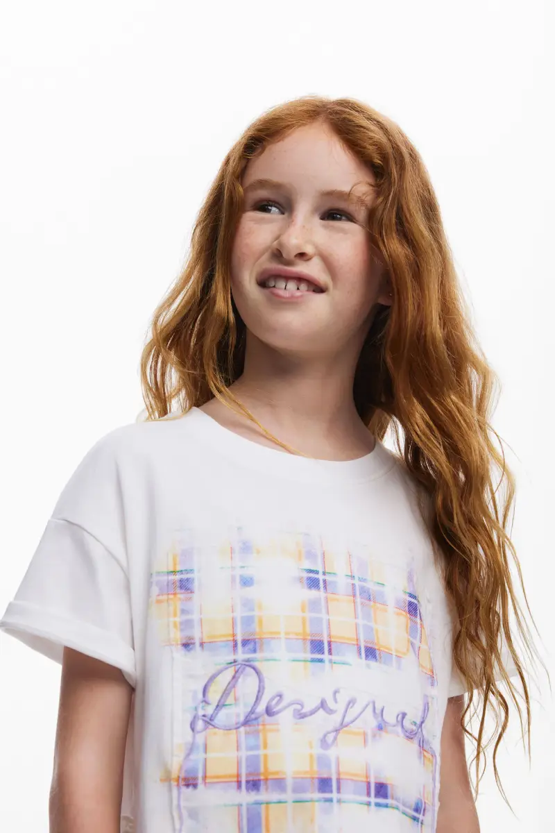 Maglietta a maniche corte a quadri WHITE