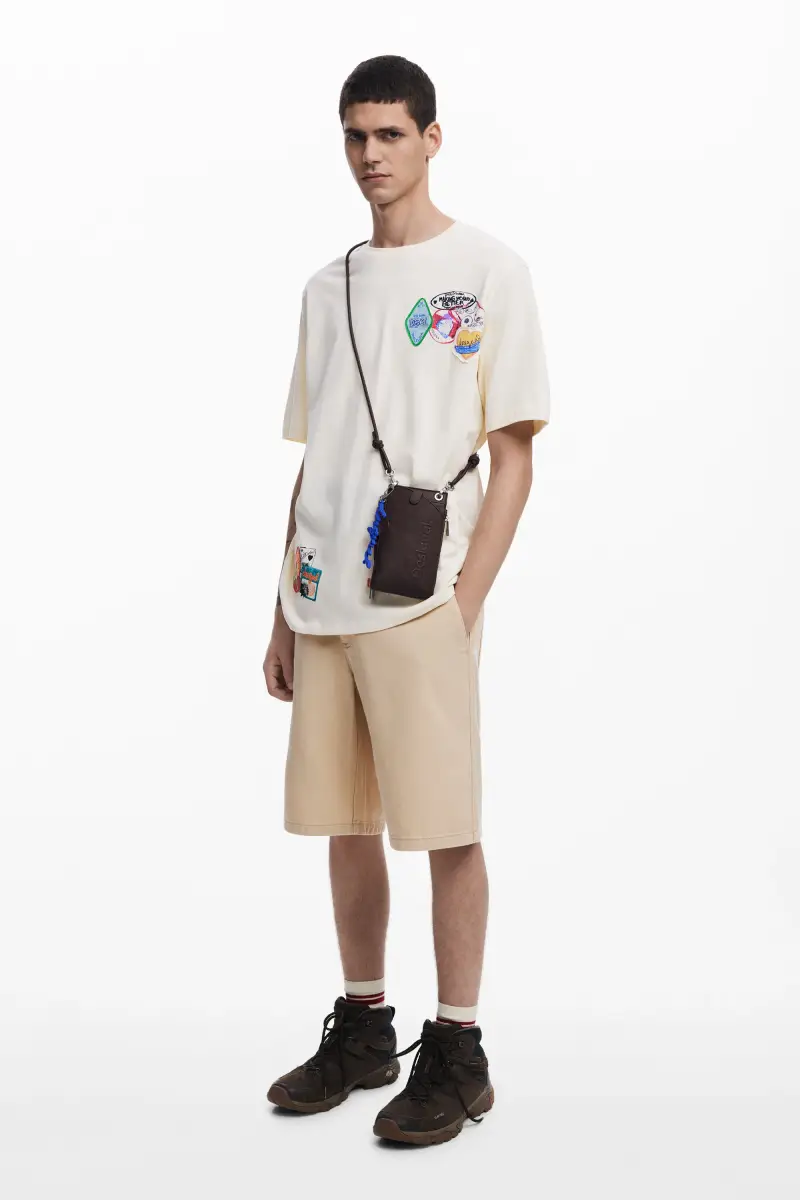 Maglietta a maniche corte ricamata WHITE miniatura 2