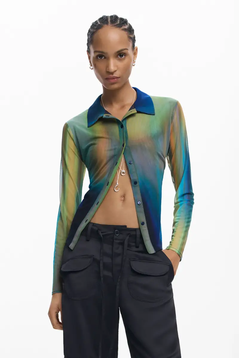 MAGLIETTA A MANICHE LUNGHE IN MAGLIA GREEN