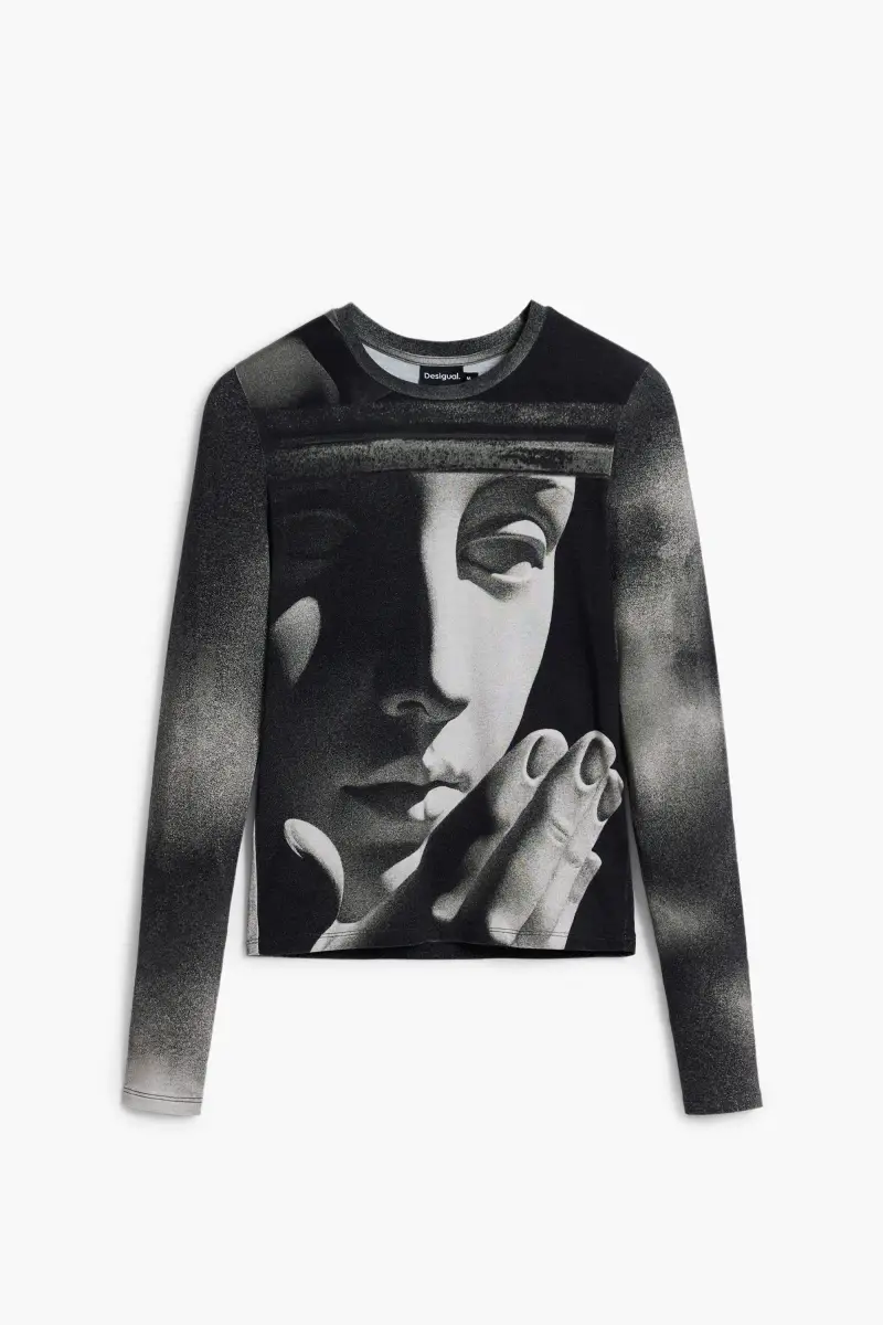 Maglietta a maniche lunghe scultura BLACK