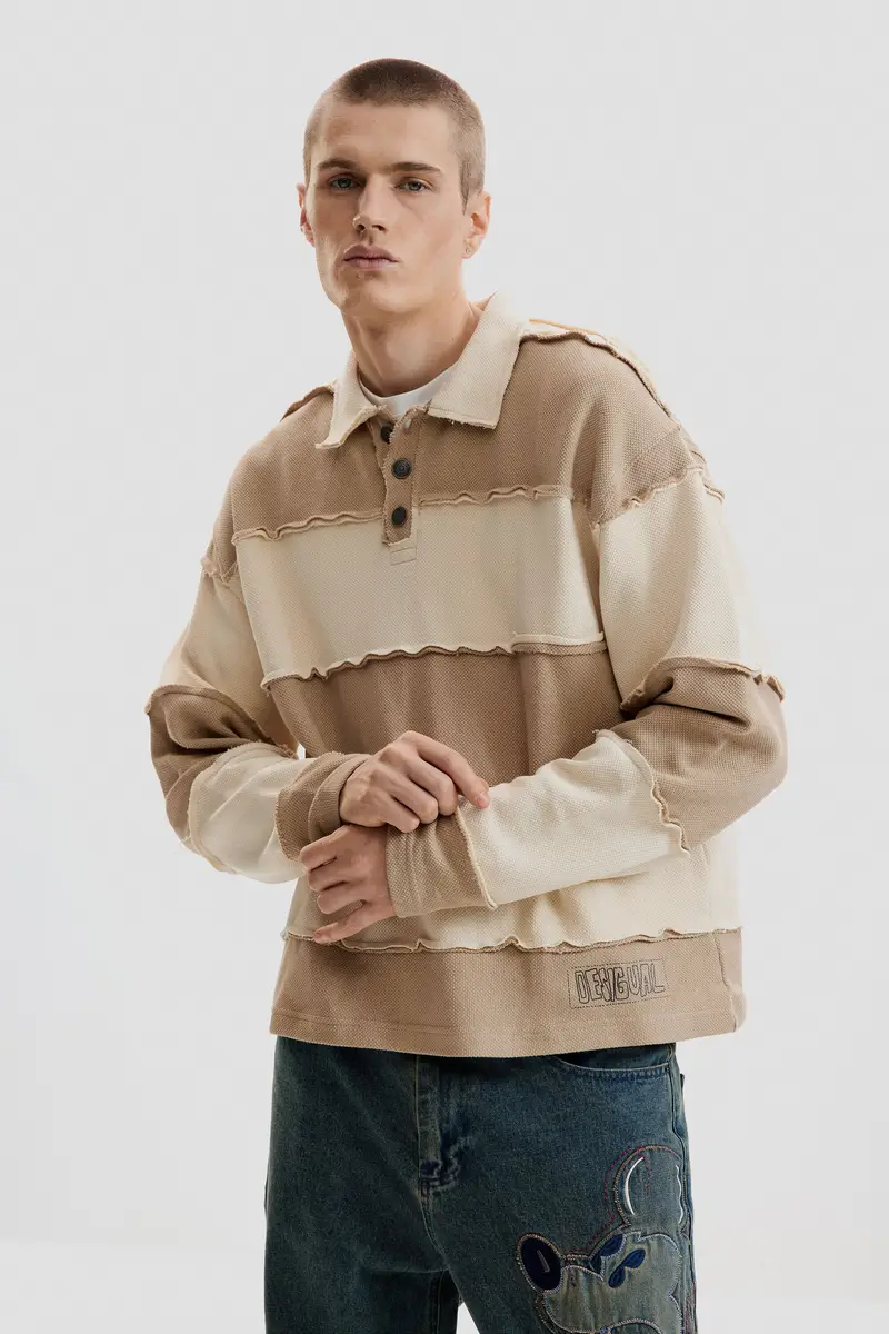 Maglietta a righe in maglia BLACK