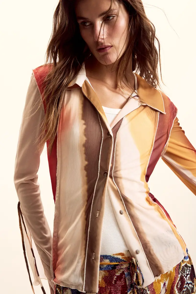 Maglietta abbottonata Christian Lacroix WHITE miniatura 2