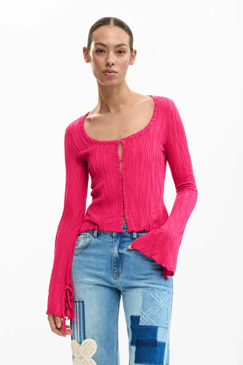 Maglietta aderente con lacci RED