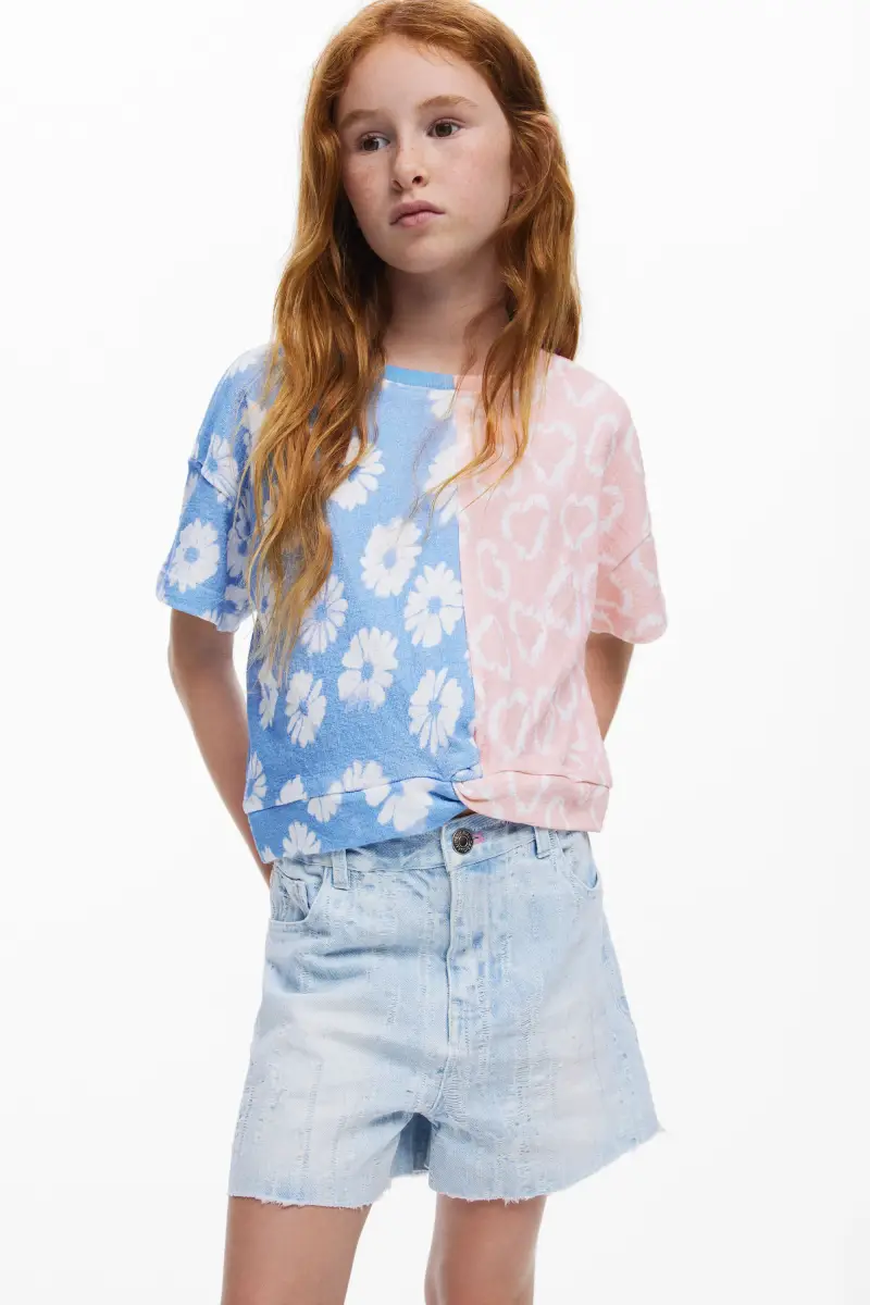 Maglietta bicolore MATERIAL FINISHES