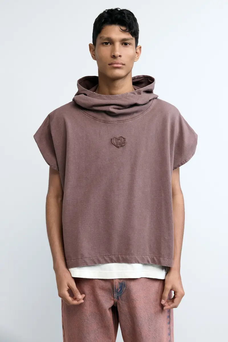 Maglietta con cappuccio logo RED