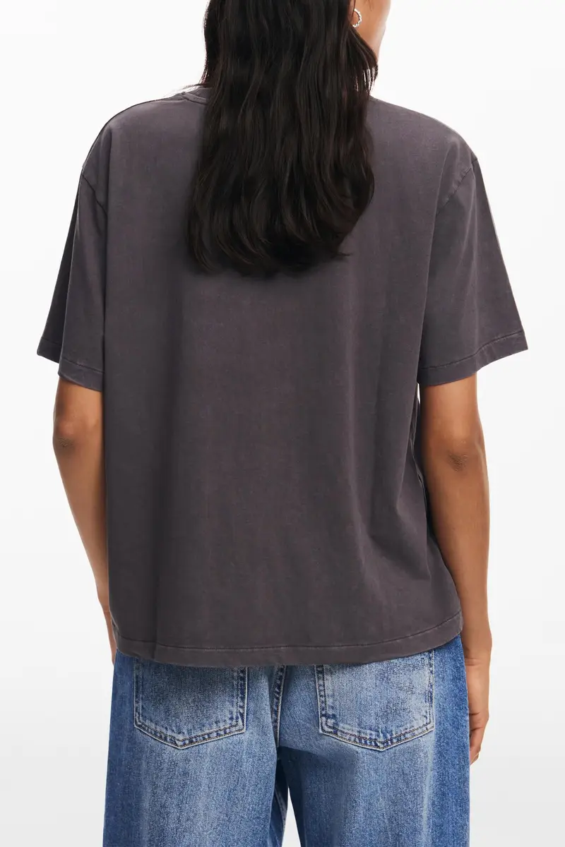 Maglietta con illustrazione di un volto BLACK miniatura 2