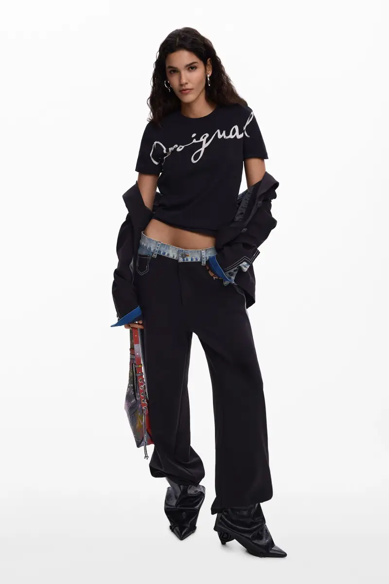 Maglietta con logo BLACK miniatura 2