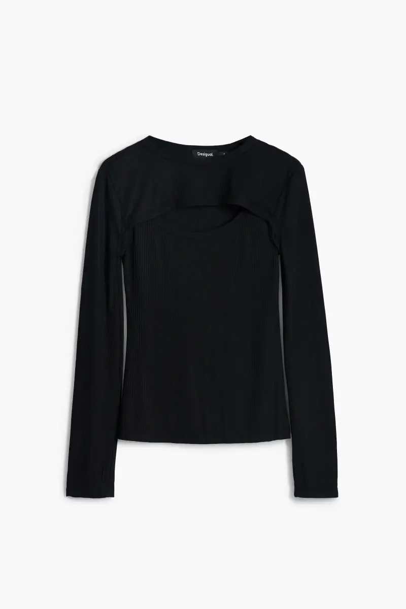 Maglietta con scollo cutout Maitrepierre BLACK