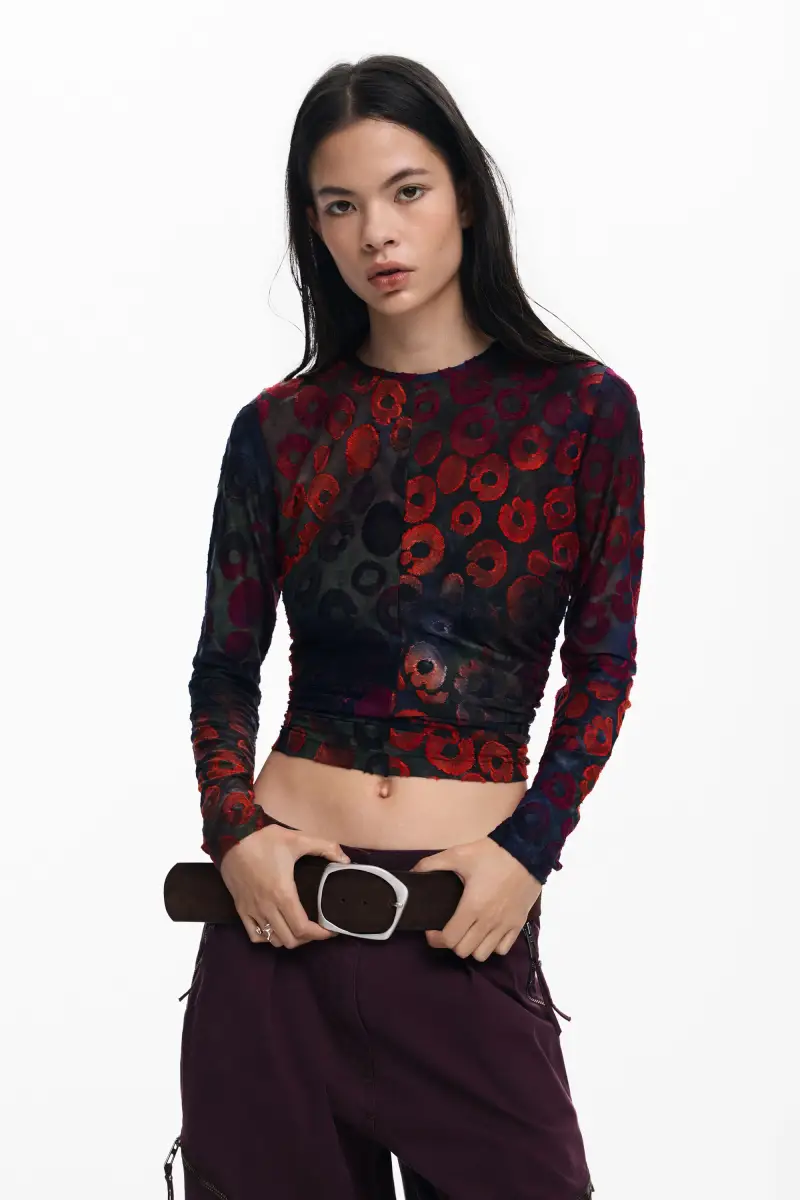 Maglietta con stampa a cerchi RED