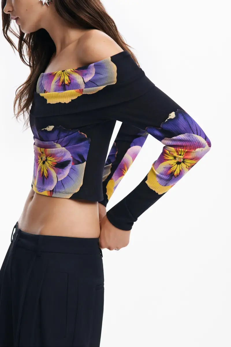 Maglietta con stampa floreale M. Christian Lacroix BLACK miniatura 2