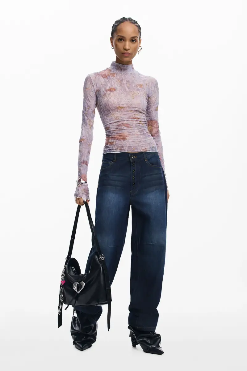 Maglietta con texture stampata RED miniatura 2