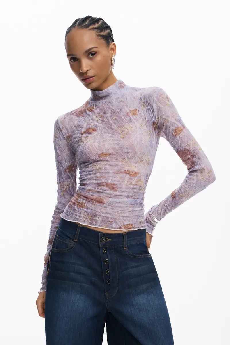 Maglietta con texture stampata RED