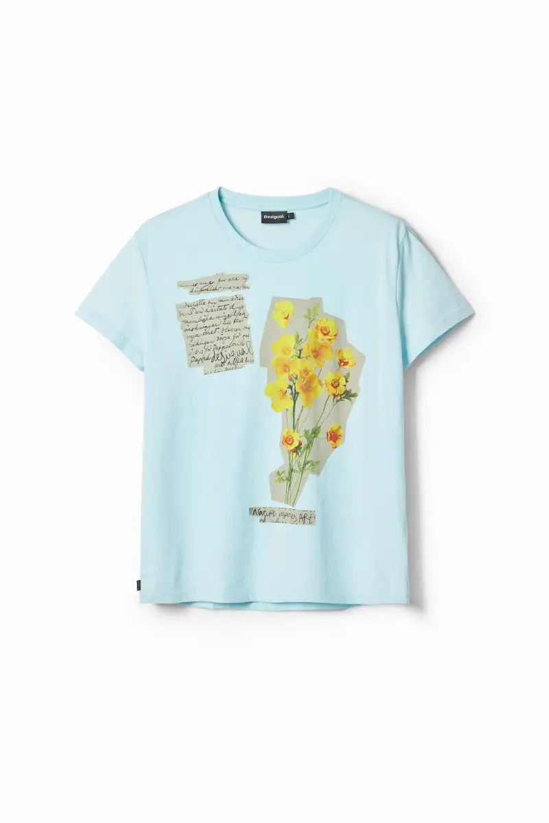 Maglietta con toppe floreali BLUE