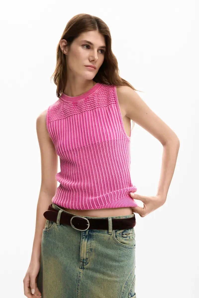 maglietta crochet RED