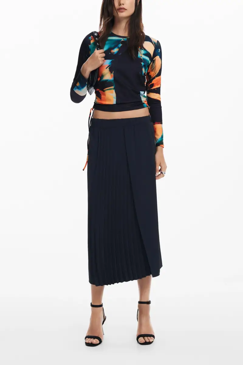 Maglietta fiori BLACK miniatura 2