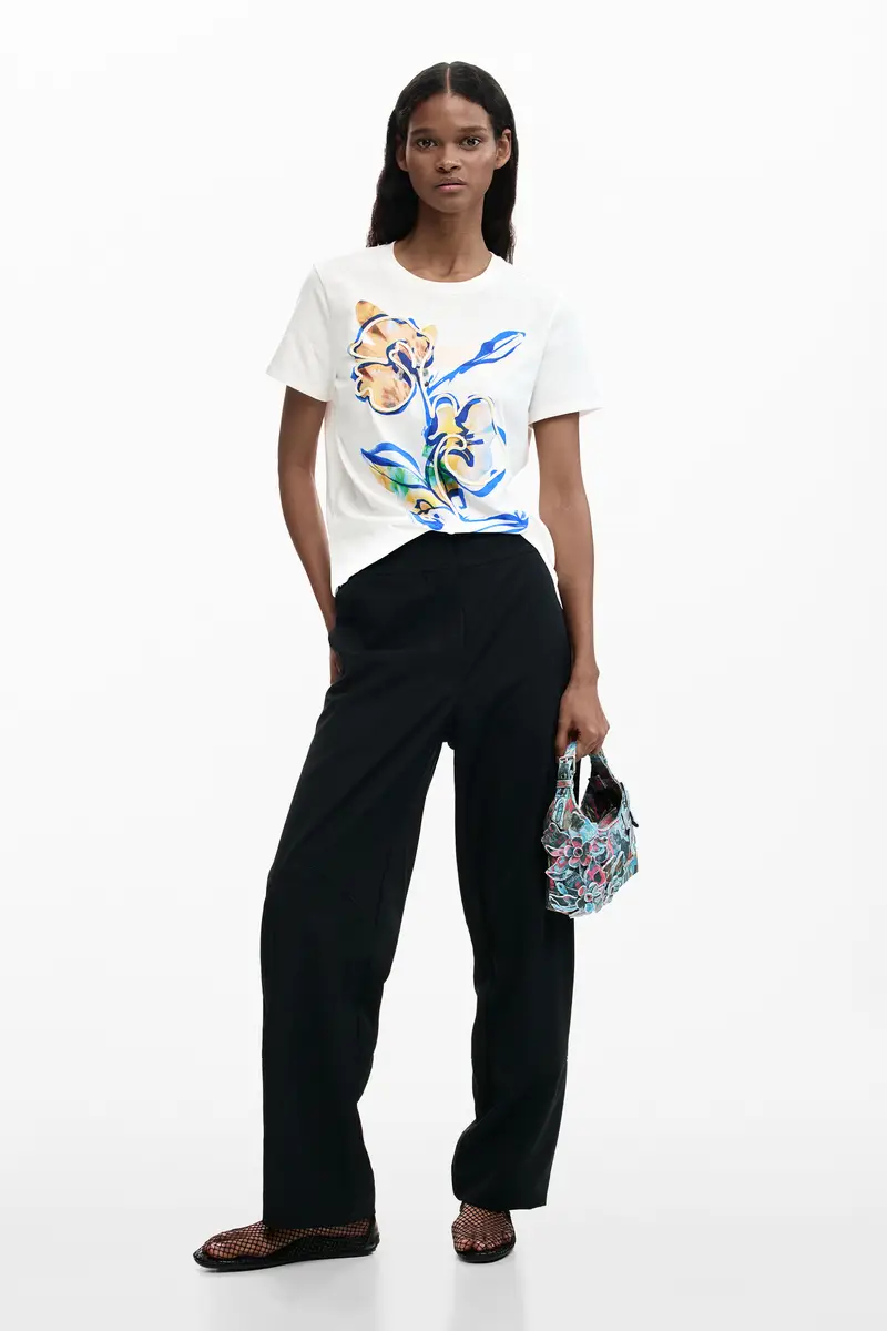 Maglietta giardino fiori WHITE miniatura 2