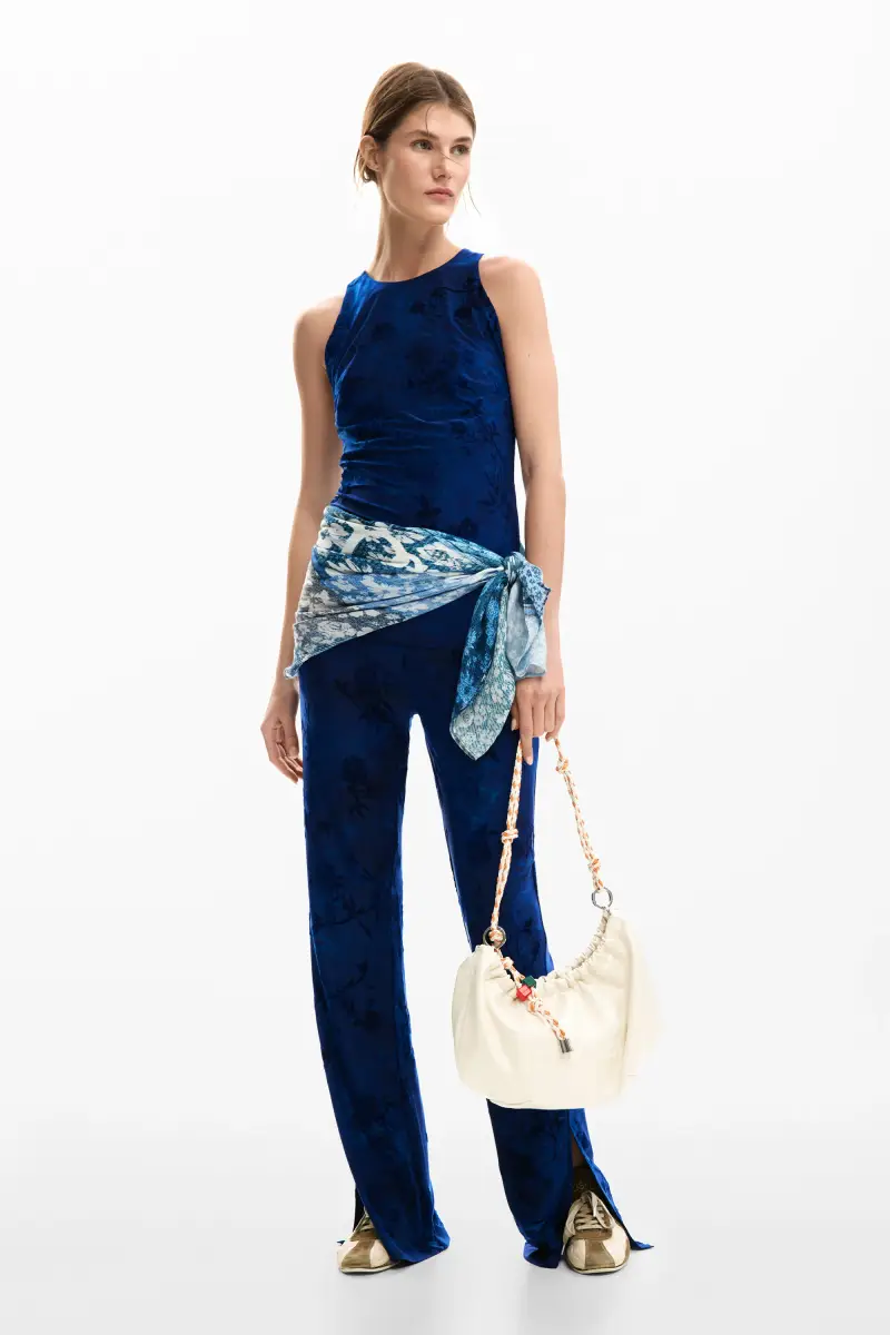 Desigual Maglietta donna giardino notturno multicolore miniatura 2