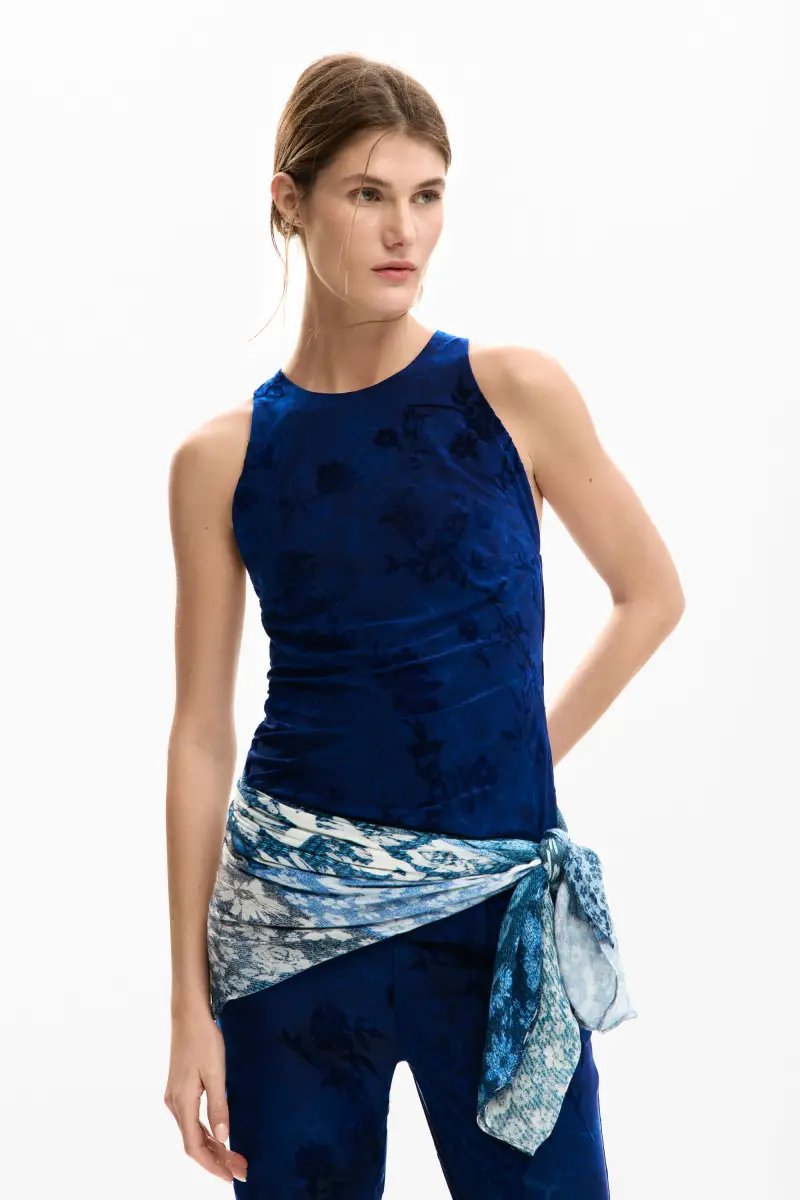 Desigual Maglietta donna giardino notturno multicolore