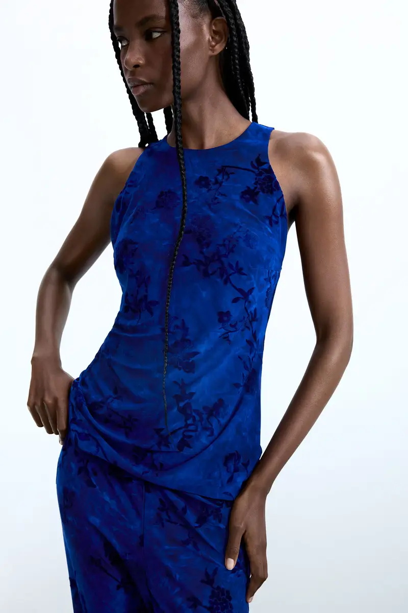 Maglietta giardino notturno BLUE