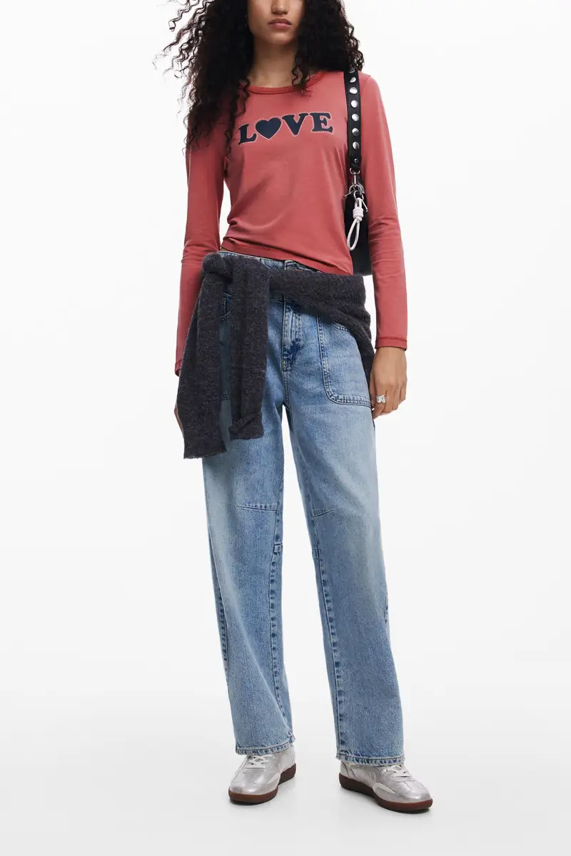 Maglietta I Love Desigual RED miniatura 2