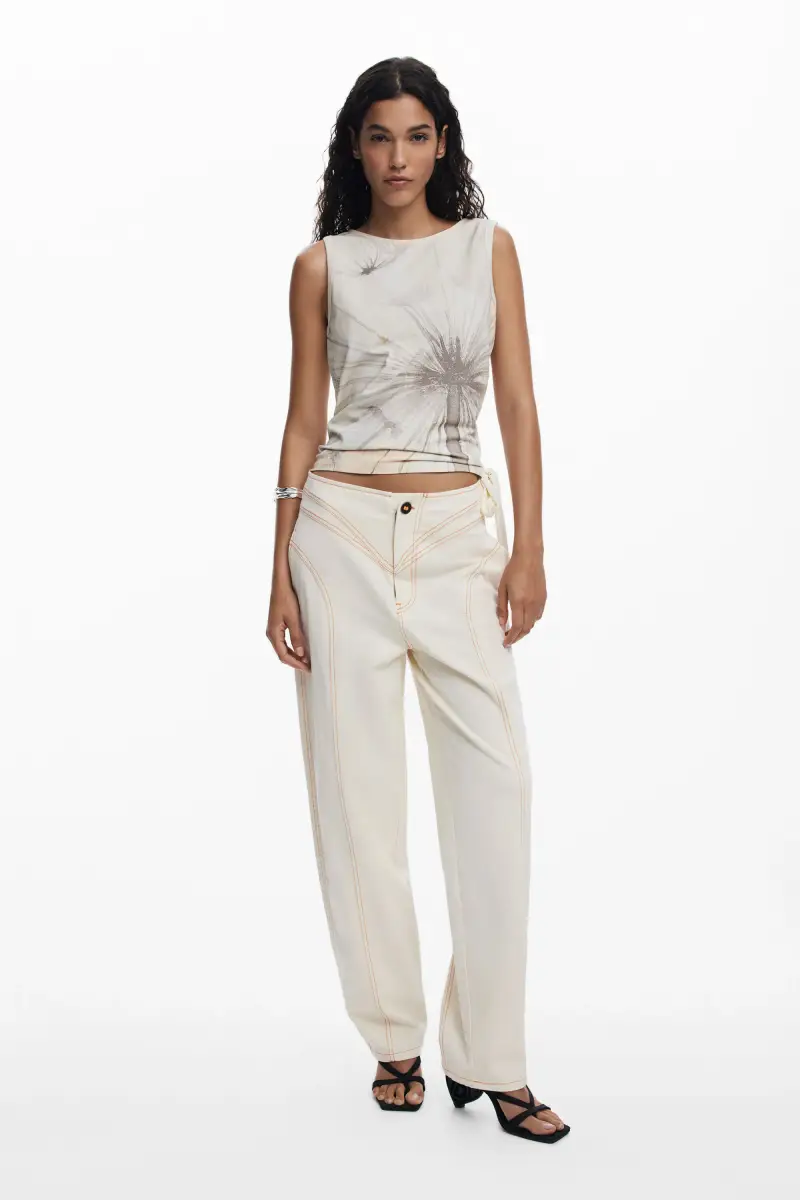 Desigual Maglietta Lazo Dandelion bianca miniatura 2