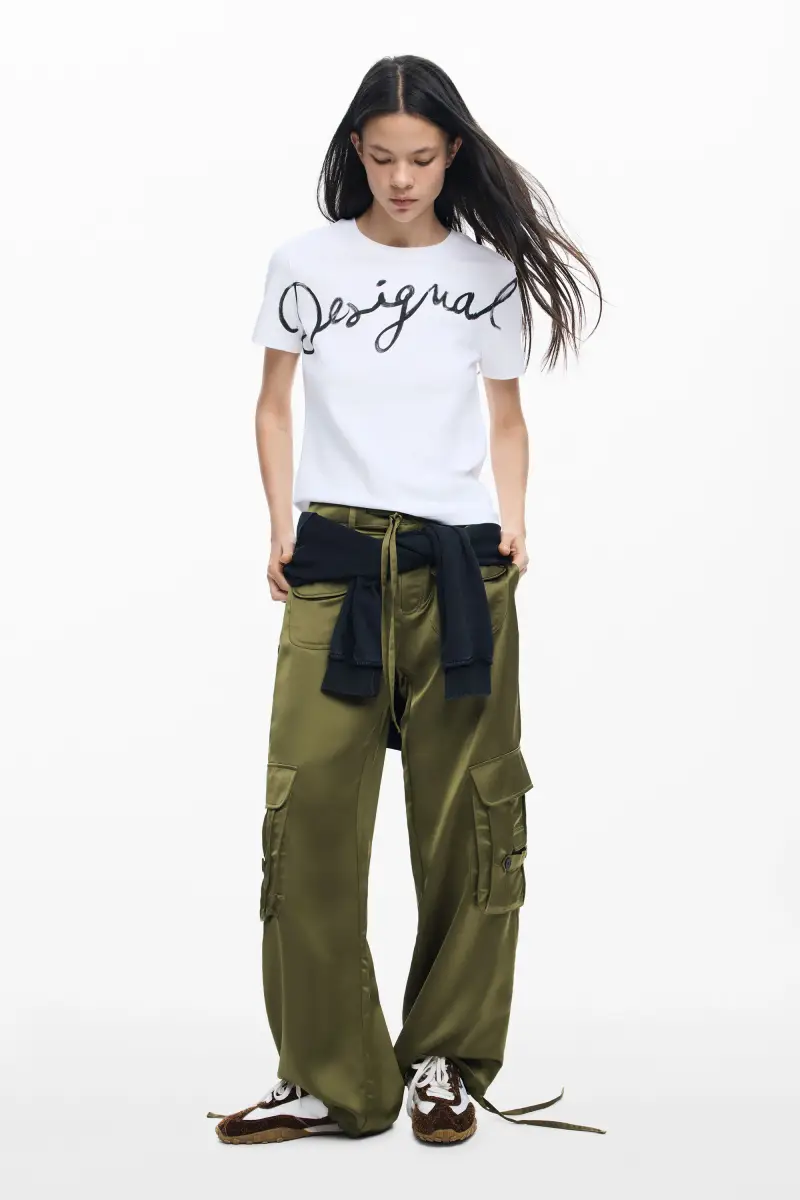 Maglietta logo a maglia WHITE miniatura 2